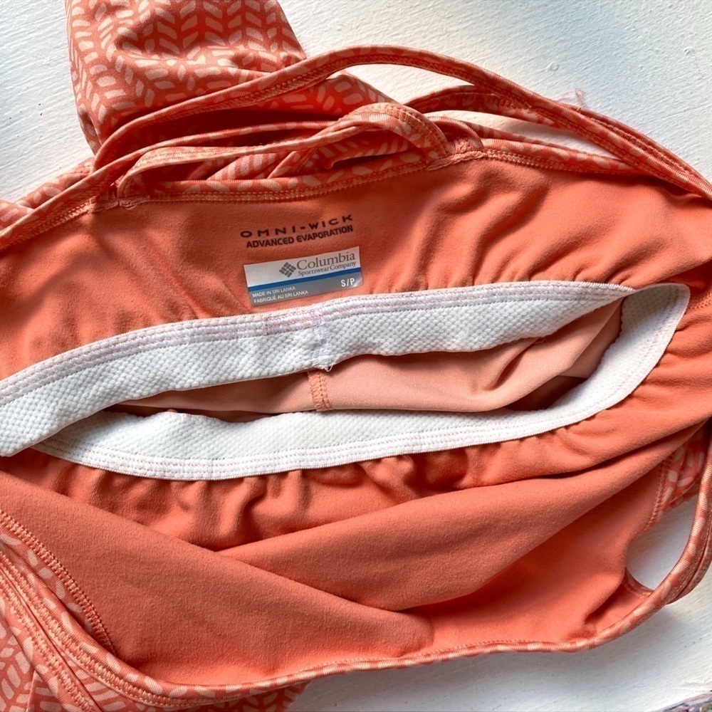 Columbia Womens Orange Omni Wick Athletic Crisscross Built In Bra Workout Dress - Picture 14 of 16